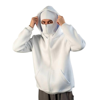 Full-Zip Balaclava Hoodie – Head-to-Neck Wind Protection in One Layer