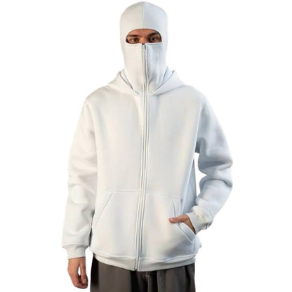 Full-Zip Balaclava Hoodie – Head-to-Neck Wind Protection in One Layer