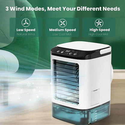 3-Speed Portable Aircon with Ultrasonic Cooling – Cool Down Fast, Anywhere