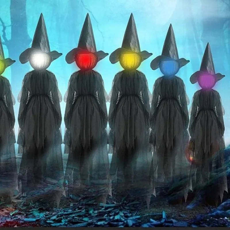 Sound-Activated Hand-Holding Witch Decorations (3-Pack) – Halloween Scares Made Easy