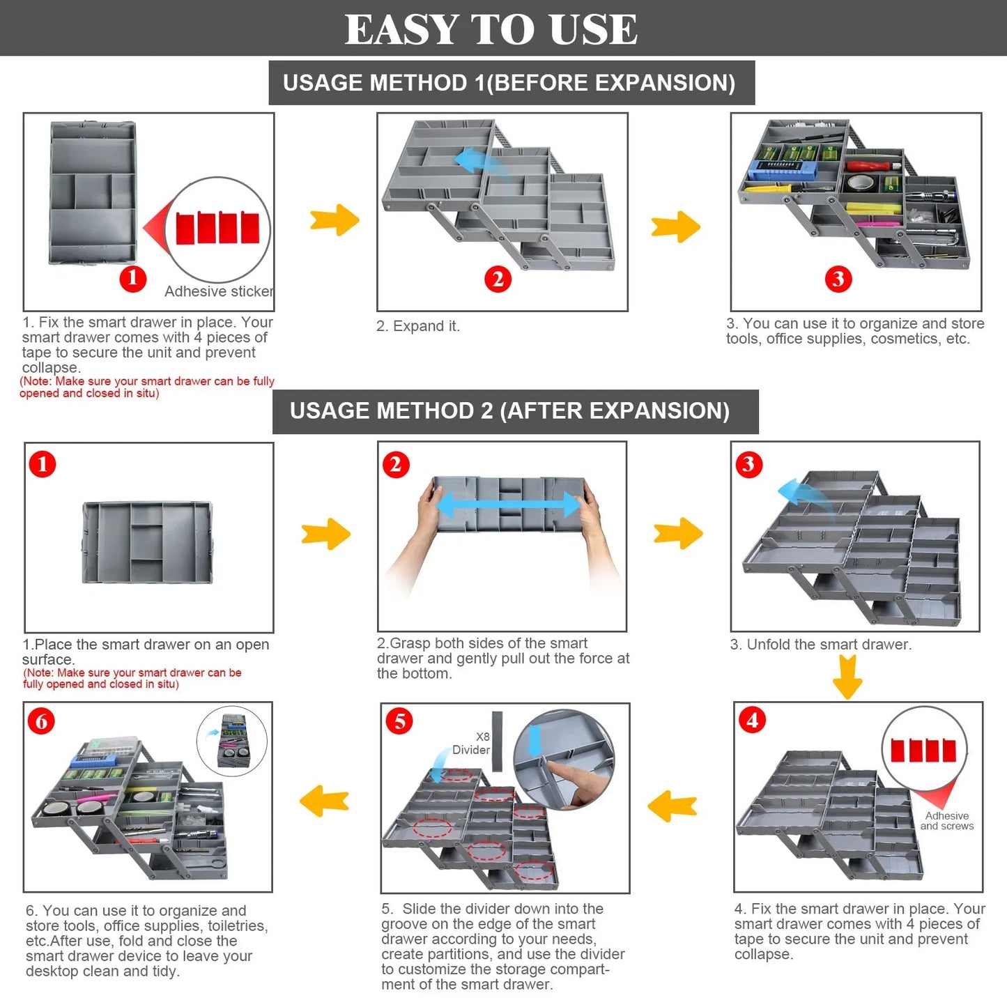 3-Tier Drawer Organizer – Declutter Any Drawer in Minutes