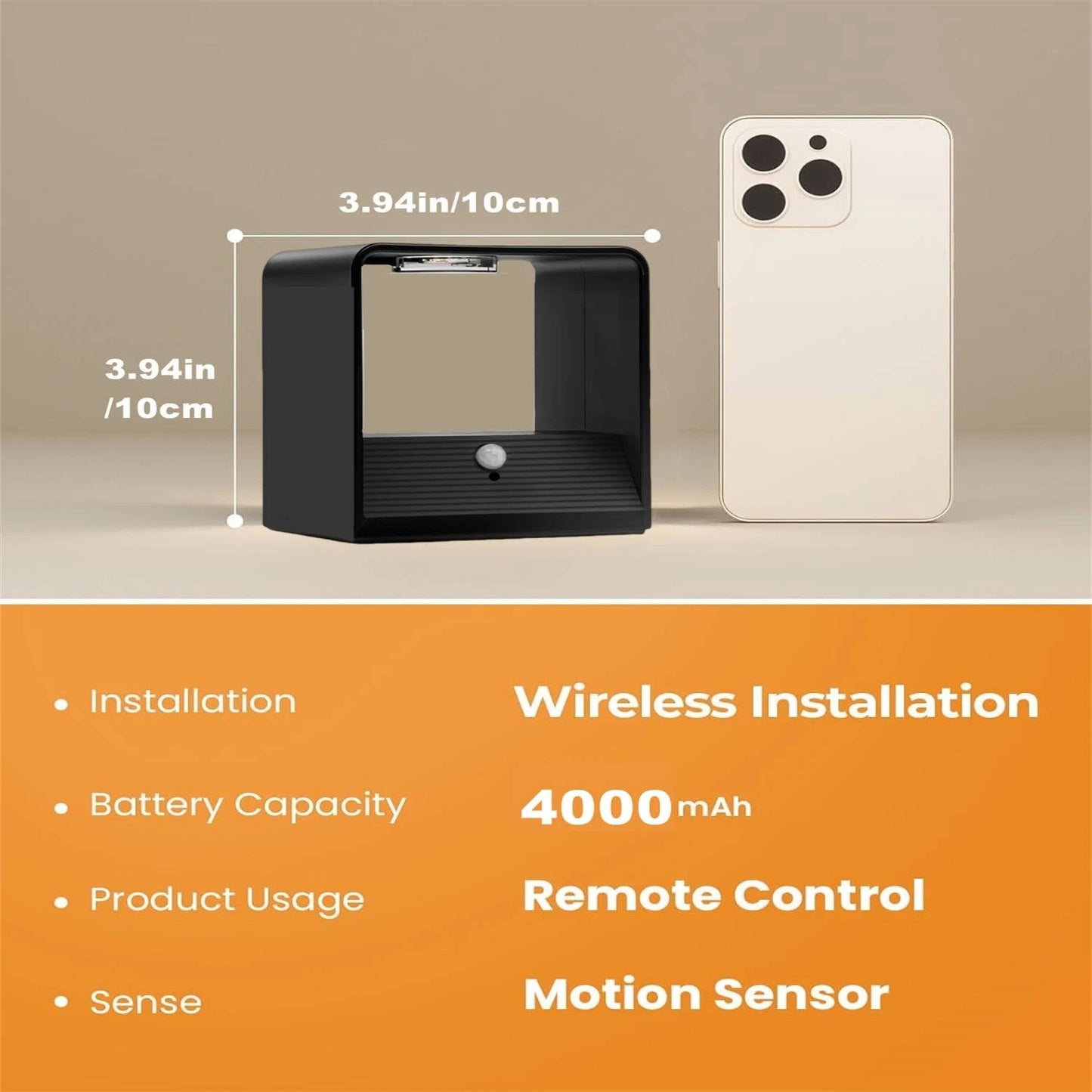 Motion Sensor Wall Light with Remote – Light On Demand, Hands-Free