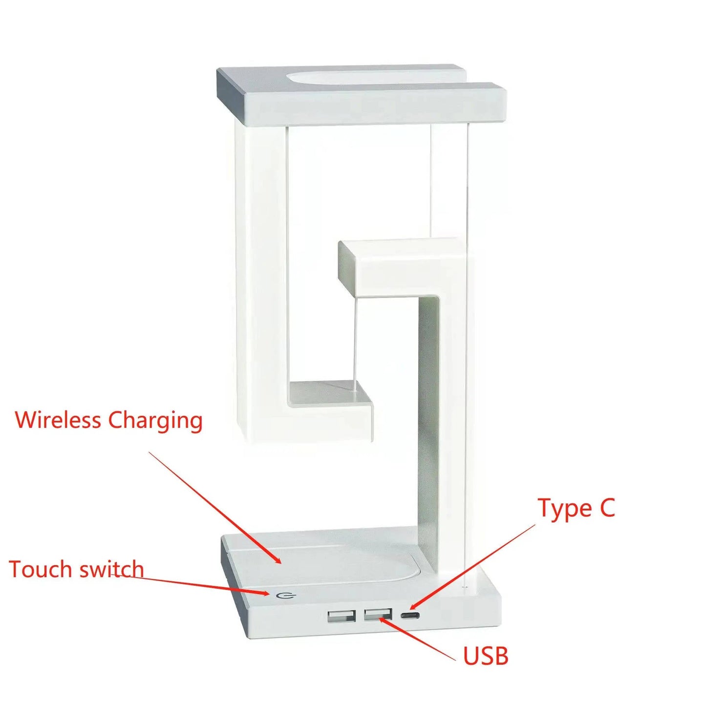 Floating Lamp with Wireless Charger – Levitating Light Meets Smart Charging