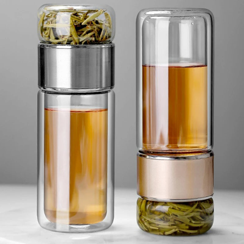 430ml Double-Layer Glass Tea Infuser – Brew Tea Like a Ritual, Not a Rush