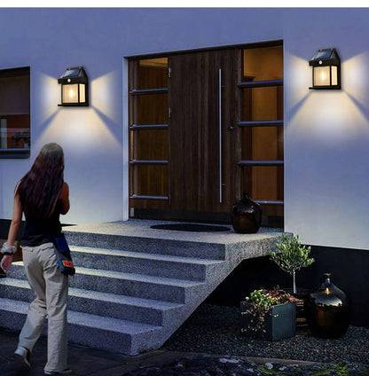 Solar Wall Lights (2-Set) – Brighten Dark Corners Automatically