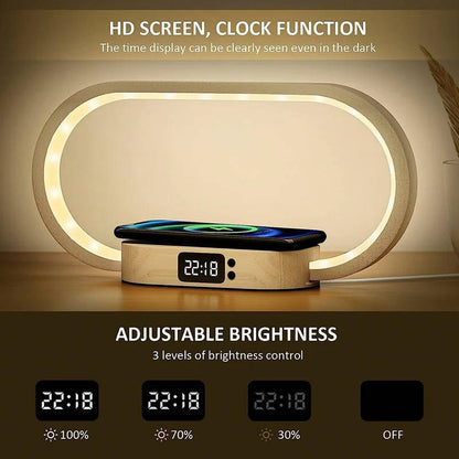 Alarm Clock with Wireless Charger & Night Light – Your Nightstand, Simplified