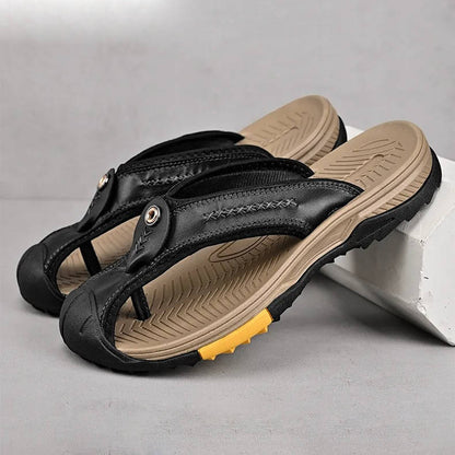 Water-Resistant Toe-Ring Flip Flops for Men – Beach-Proof All Summer