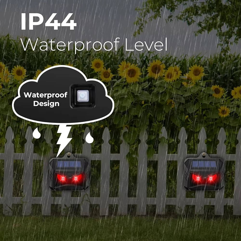 2-Pack Solar Ultrasonic Animal Repellent – Keep Pests Out, Chemical-Free