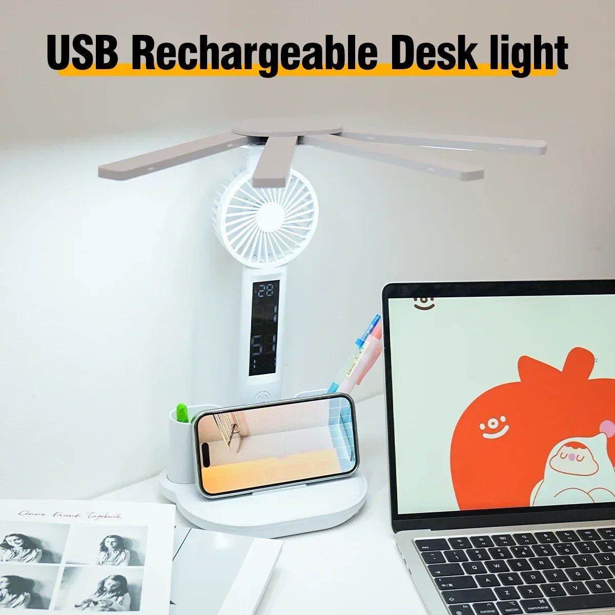 3-in-1 Multifunction Table Lamp – Brighten, Charge, and Organize Your Desk
