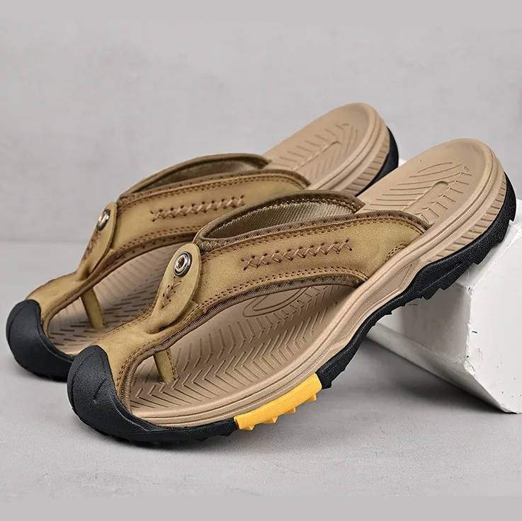 Water-Resistant Toe-Ring Flip Flops for Men – Beach-Proof All Summer