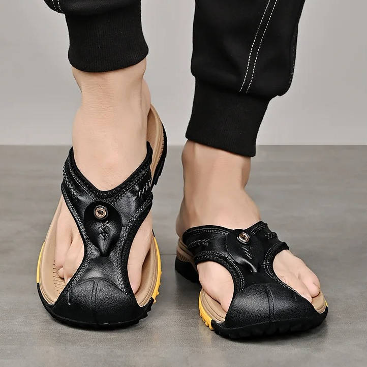 Water-Resistant Toe-Ring Flip Flops for Men – Beach-Proof All Summer