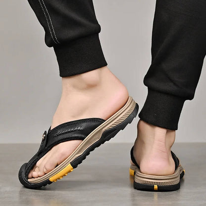 Water-Resistant Toe-Ring Flip Flops for Men – Beach-Proof All Summer