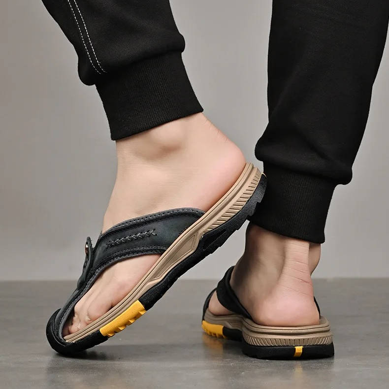 Water-Resistant Toe-Ring Flip Flops for Men – Beach-Proof All Summer