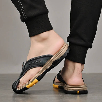 Water-Resistant Toe-Ring Flip Flops for Men – Beach-Proof All Summer