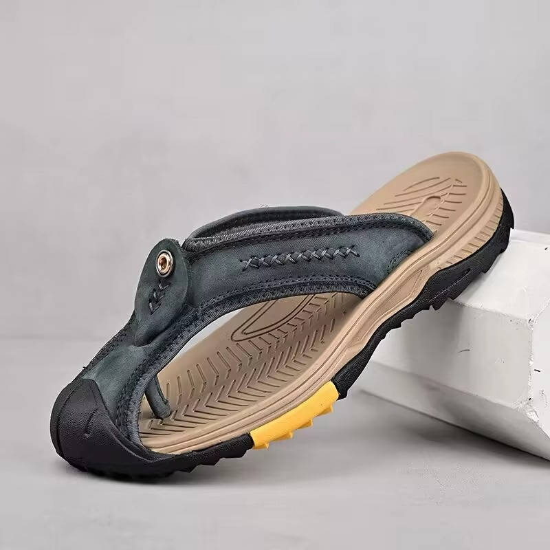 Water-Resistant Toe-Ring Flip Flops for Men – Beach-Proof All Summer