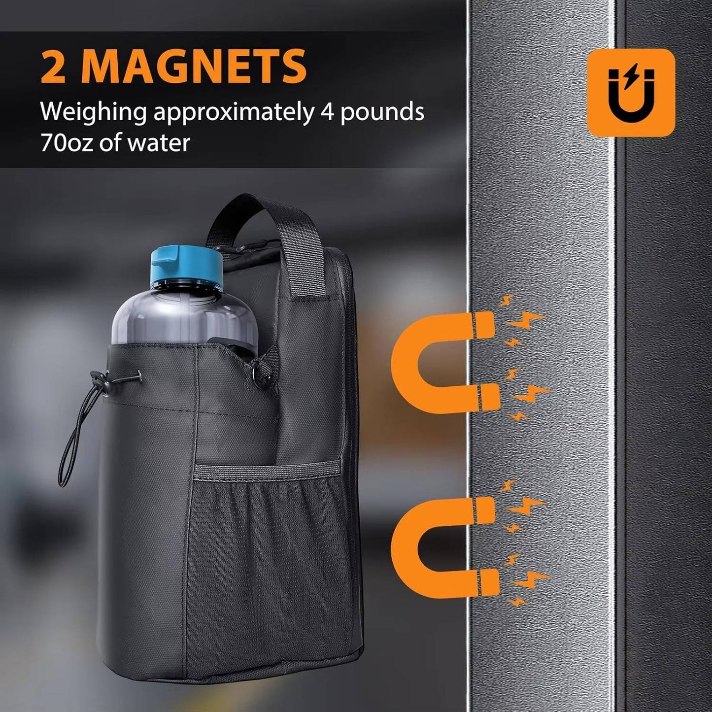 Magnetic Gym Bag – Your Bottle Off the Floor, Your Gear Within Reach