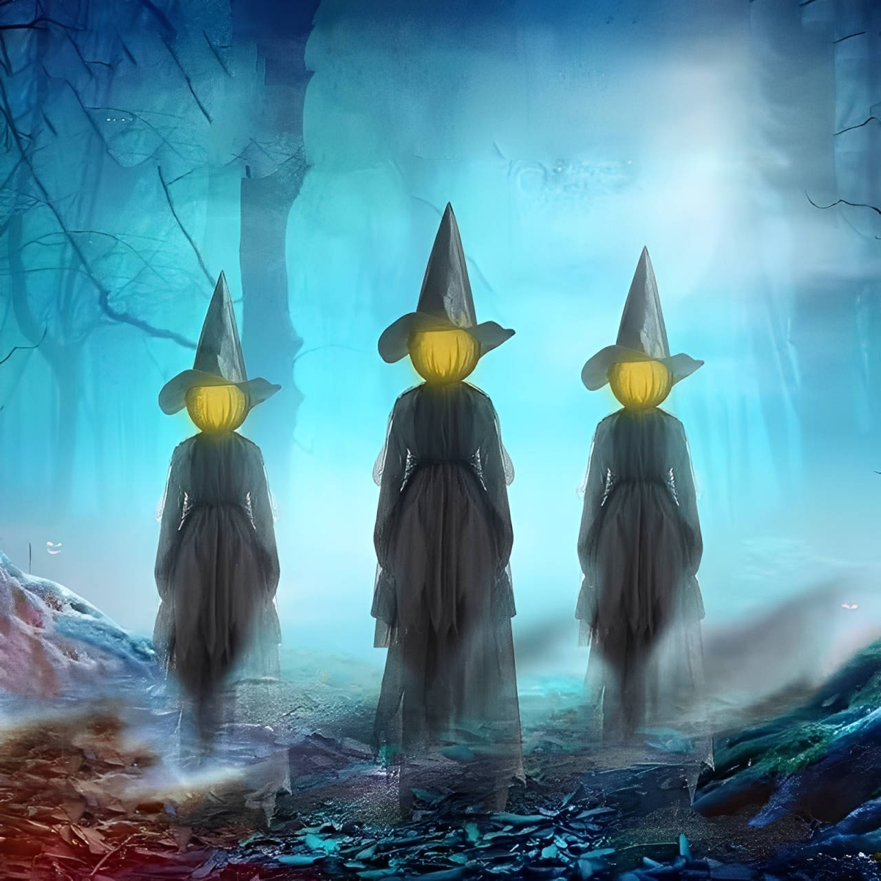 Sound-Activated Hand-Holding Witch Decorations (3-Pack) – Halloween Scares Made Easy