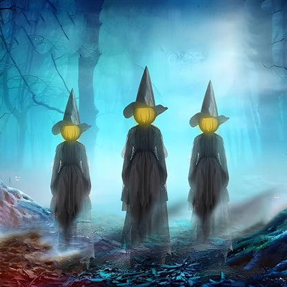 Sound-Activated Hand-Holding Witch Decorations (3-Pack) – Halloween Scares Made Easy