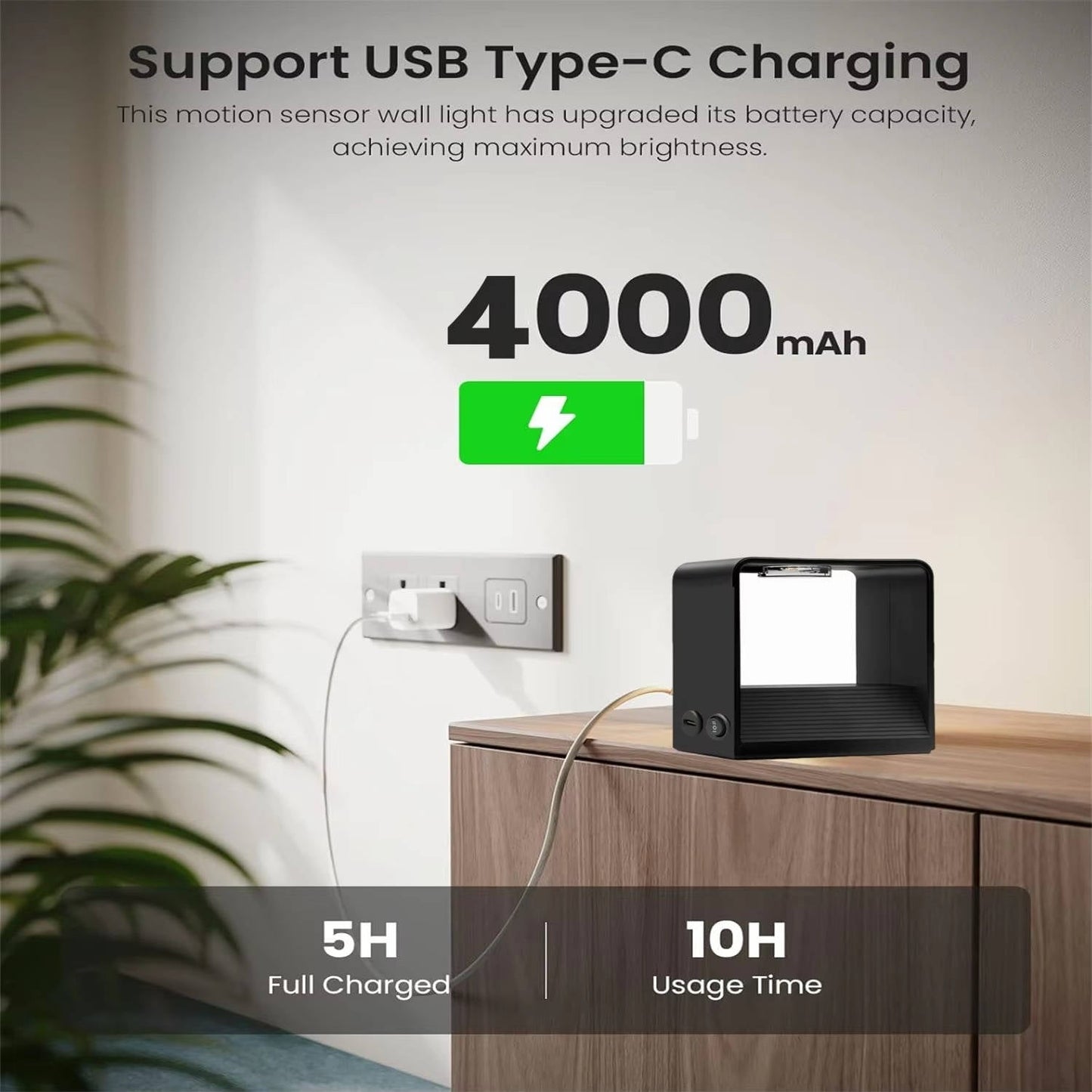 Motion Sensor Wall Light with Remote – Light On Demand, Hands-Free