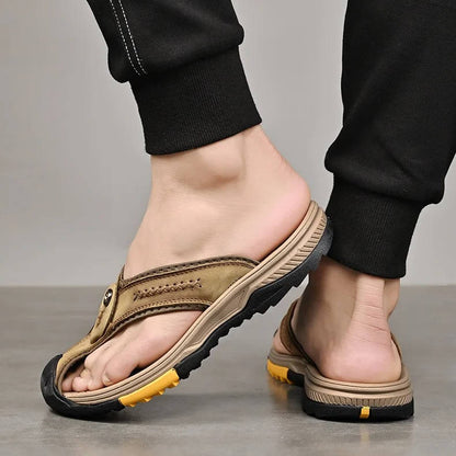 Water-Resistant Toe-Ring Flip Flops for Men – Beach-Proof All Summer