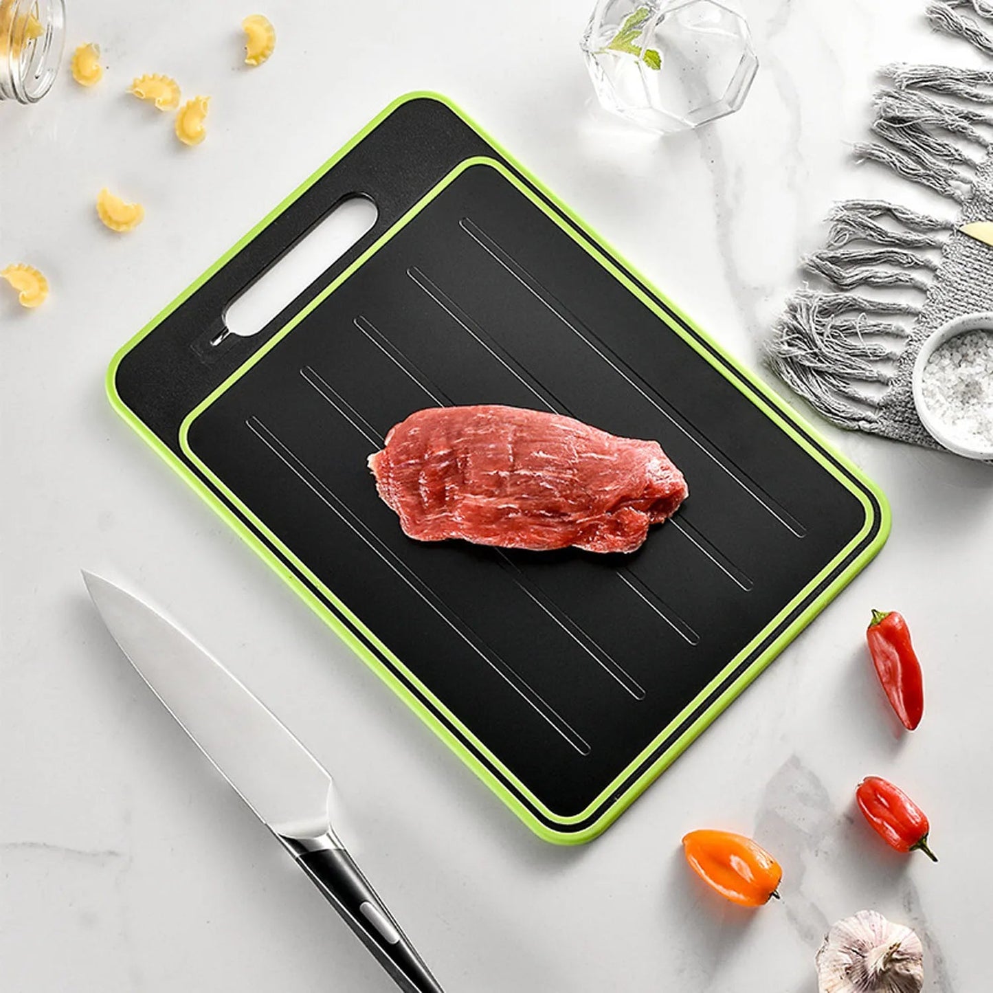 4-in-1 Cutting Board & Defrosting Tray – Prep Faster, Thaw Smarter