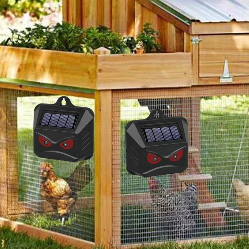 2-Pack Solar Ultrasonic Animal Repellent – Keep Pests Out, Chemical-Free