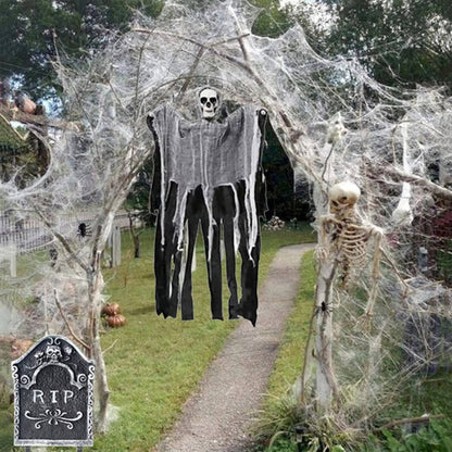 200 Sq Ft Halloween Spider Web Decorations – Spookiest House on the Block