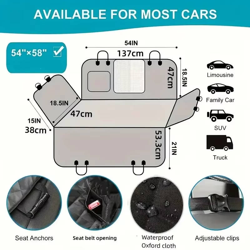 Waterproof Dog Car Seat Cover – Protect Your Car, Stress-Free Drives