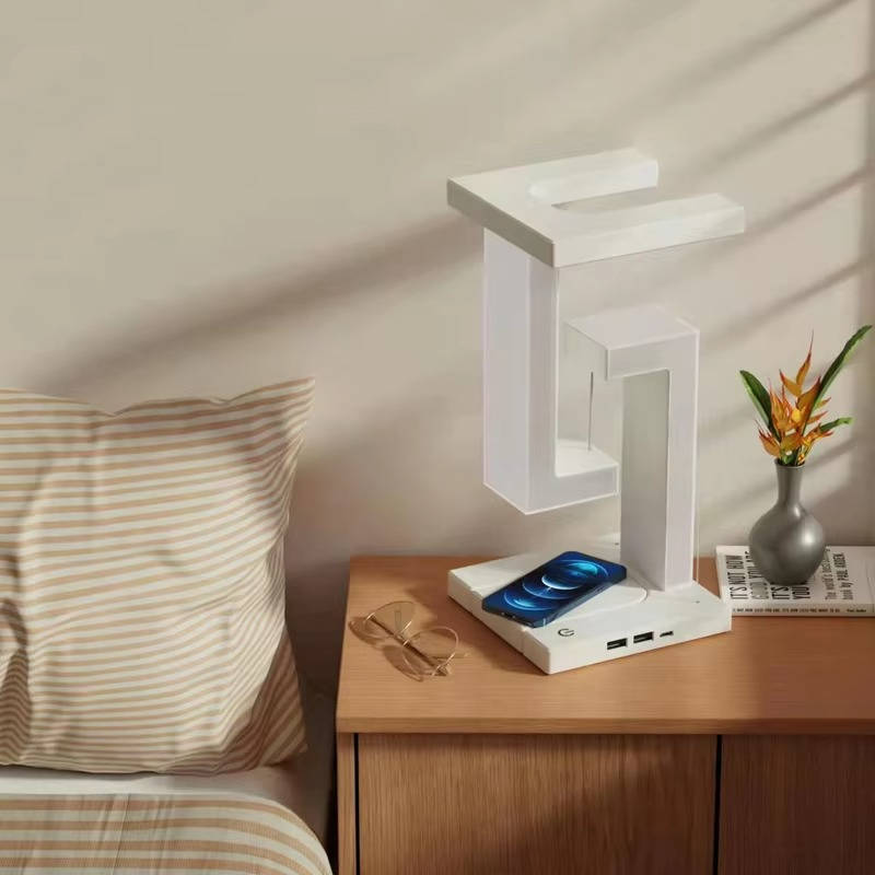 Floating Lamp with Wireless Charger – Levitating Light Meets Smart Charging