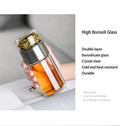 430ml Double-Layer Glass Tea Infuser – Brew Tea Like a Ritual, Not a Rush