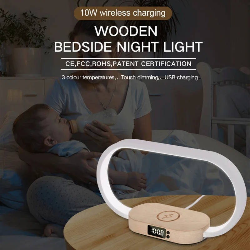 Alarm Clock with Wireless Charger & Night Light – Your Nightstand, Simplified
