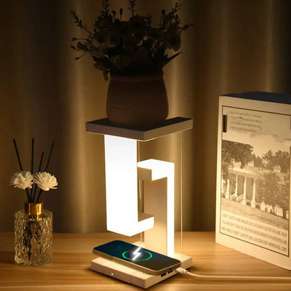 Floating Lamp with Wireless Charger – Levitating Light Meets Smart Charging