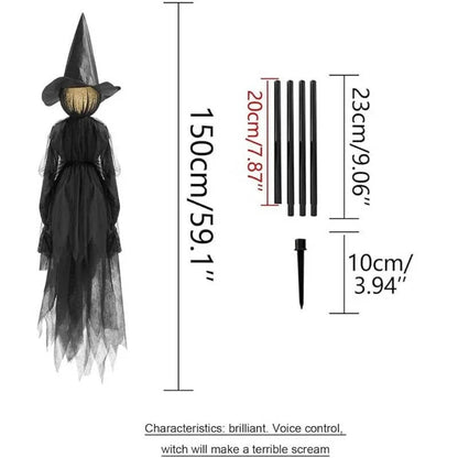 Sound-Activated Hand-Holding Witch Decorations (3-Pack) – Halloween Scares Made Easy