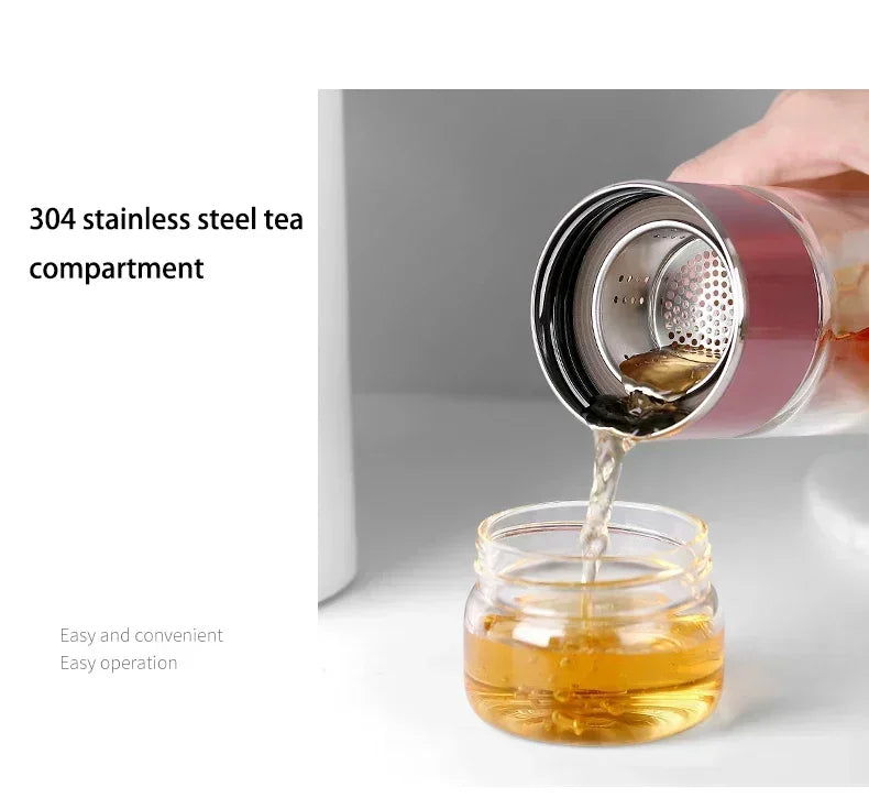 430ml Double-Layer Glass Tea Infuser – Brew Tea Like a Ritual, Not a Rush