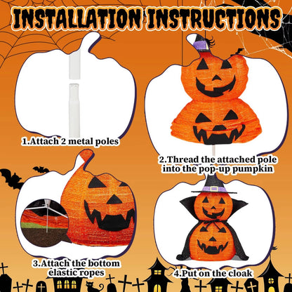Lighted Pumpkin Decorations (2-Pack) – Instant Halloween Glow
