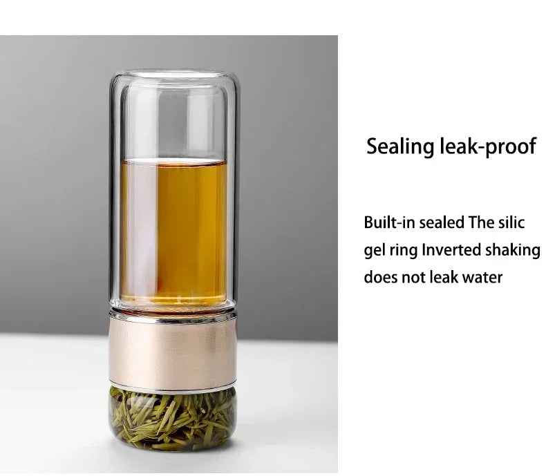 430ml Double-Layer Glass Tea Infuser – Brew Tea Like a Ritual, Not a Rush