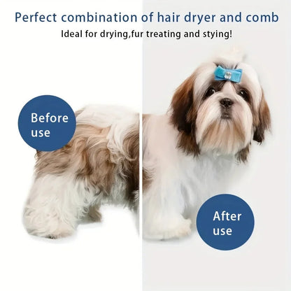 3-in-1 Dog Hair Dryer & Grooming Brush – Faster, Easier Grooming