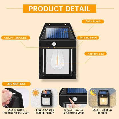 Solar Wall Lights (2-Set) – Brighten Dark Corners Automatically