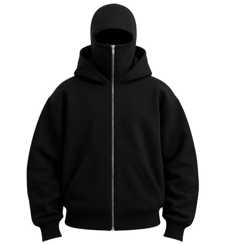 Full-Zip Balaclava Hoodie – Head-to-Neck Wind Protection in One Layer