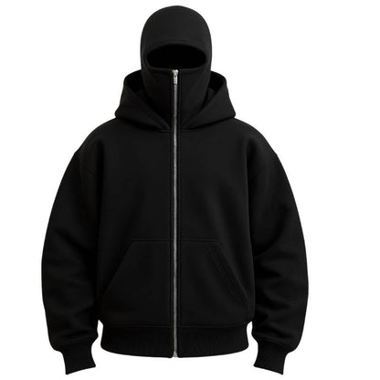 Full-Zip Balaclava Hoodie – Head-to-Neck Wind Protection in One Layer
