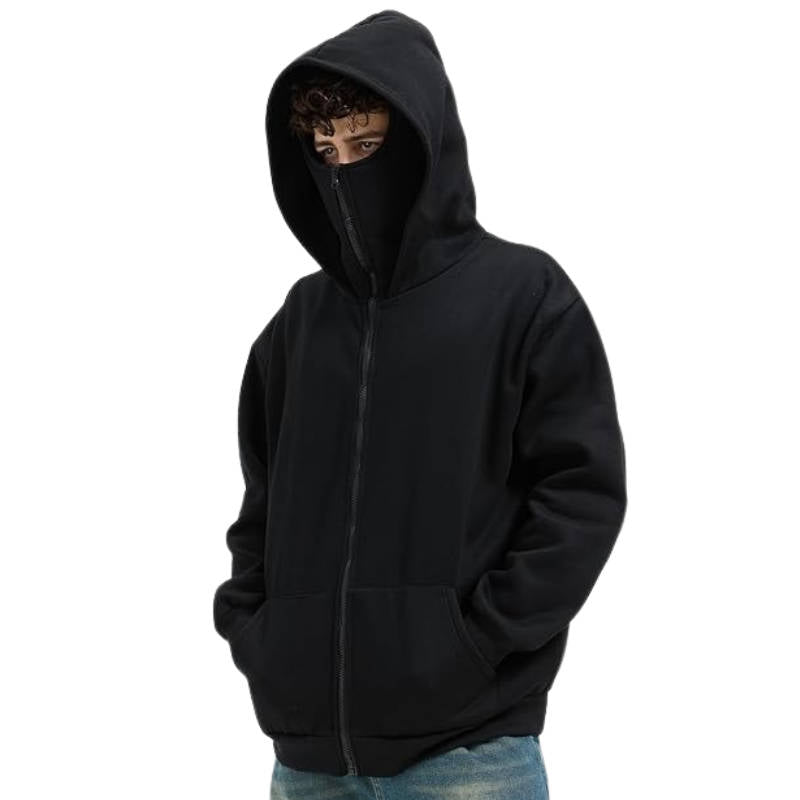 Full-Zip Balaclava Hoodie – Head-to-Neck Wind Protection in One Layer