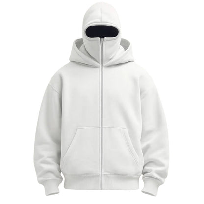 Full-Zip Balaclava Hoodie – Head-to-Neck Wind Protection in One Layer