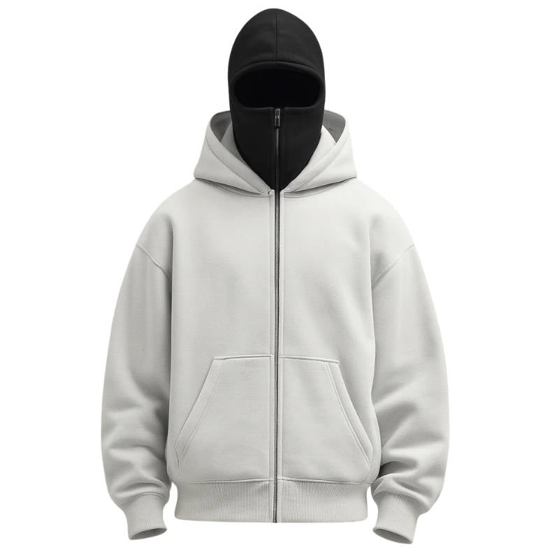 Full-Zip Balaclava Hoodie – Head-to-Neck Wind Protection in One Layer