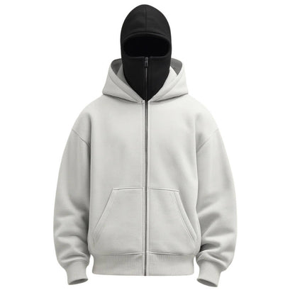 Full-Zip Balaclava Hoodie – Head-to-Neck Wind Protection in One Layer