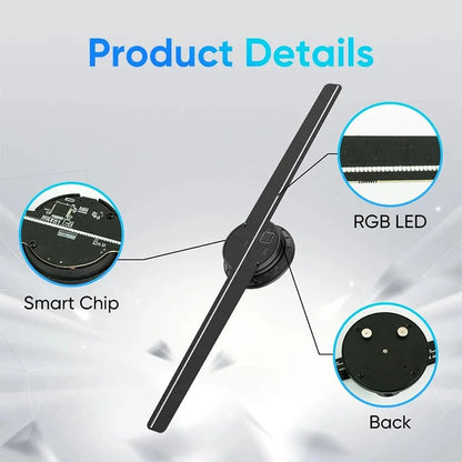 3D Hologram LED Fan Projector – Light Up Your Space Like Never Before