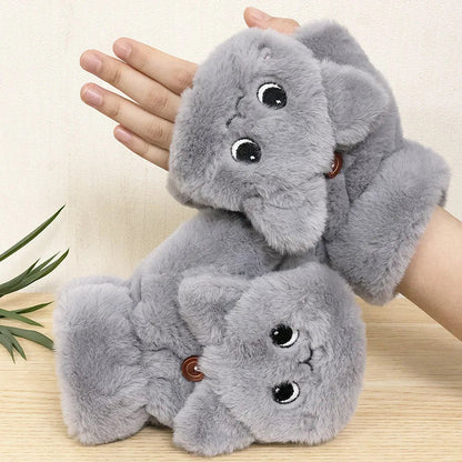 Plush Animal Fingerless Gloves – Adorably Warm, Wonderfully Practical