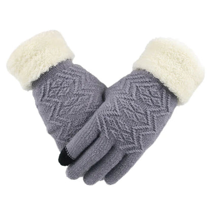 Plush Touch Screen Winter Gloves – Warm, Stylish & Phone-Friendly