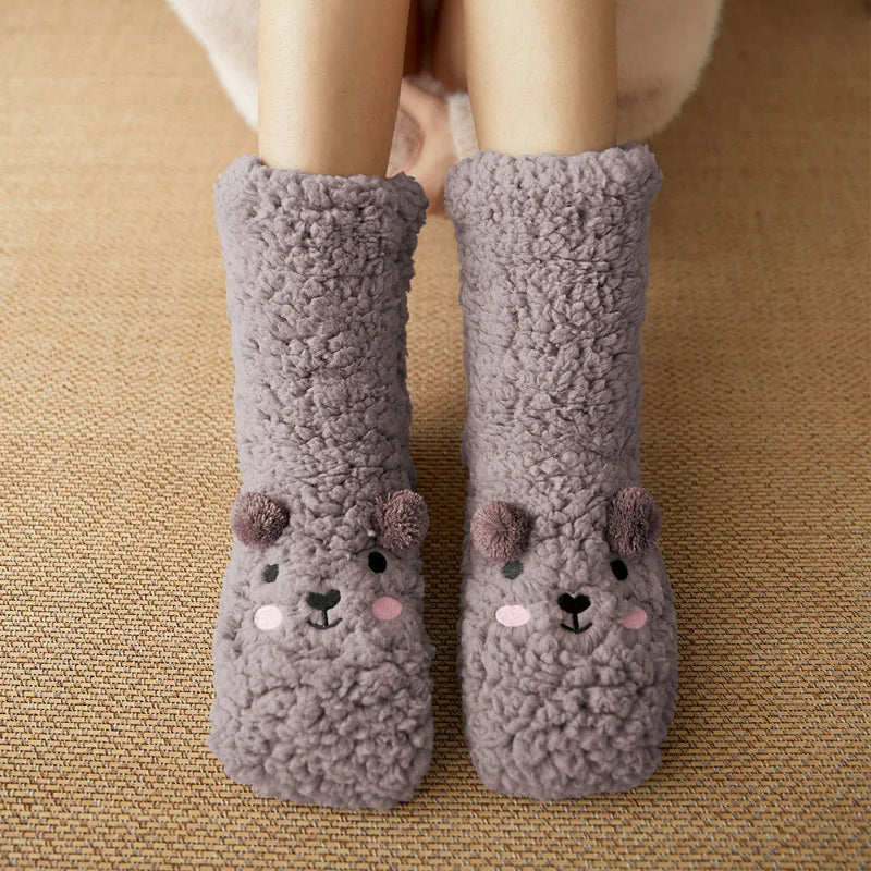 Kawaii Bear Fleece Socks – Cuteness You Can Wear