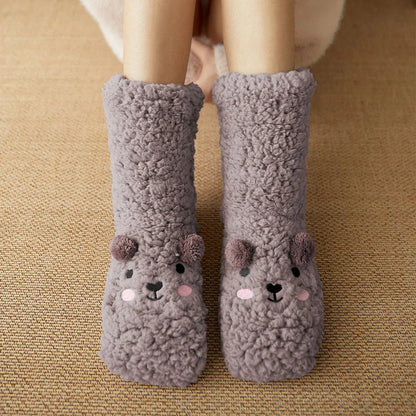 Kawaii Bear Fleece Socks – Cuteness You Can Wear