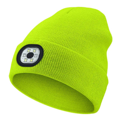 Rechargeable LED Beanie Hat – Hands-Free Light for Winter Nights